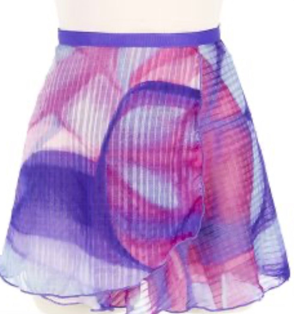 Dasha Designs 12" Ombre Print Wrap Skirt