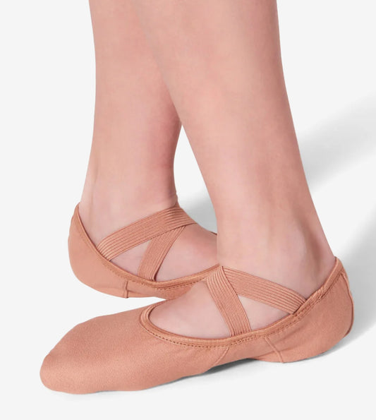 Capezio Hanami® Canvas Ballet Shoe (Light Suntan)