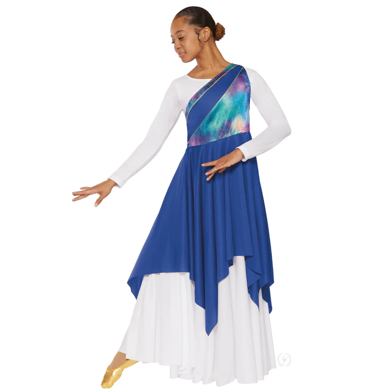 Eurotard Girls Iridescent Asymmetrical Tunic