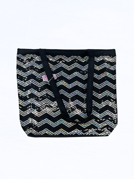 Dasha Designs Chevron Sequined Tote